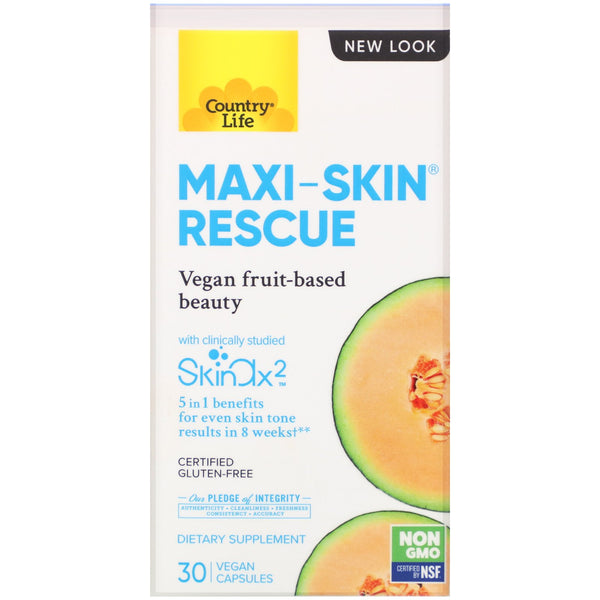Country Life, Maxi-Skin Rescue, 30 Vegan Capsules - The Supplement Shop