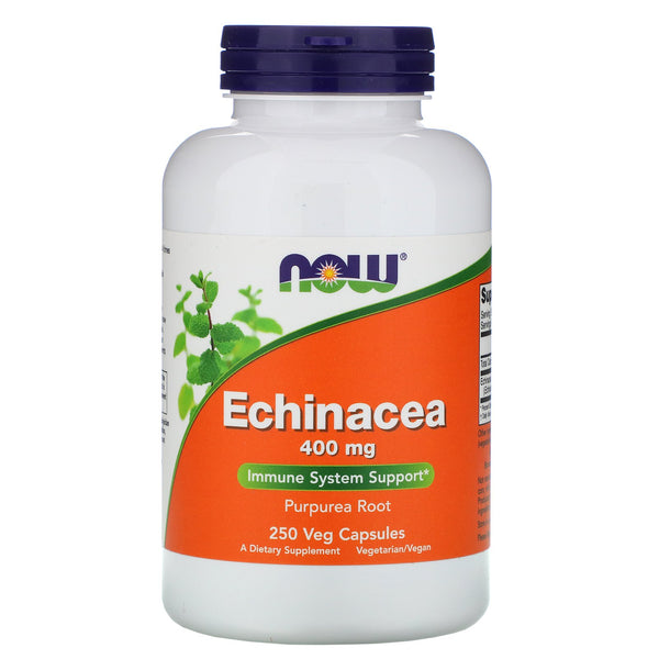 Now Foods, Echinacea, 400 mg, 250 Veg Capsules - The Supplement Shop