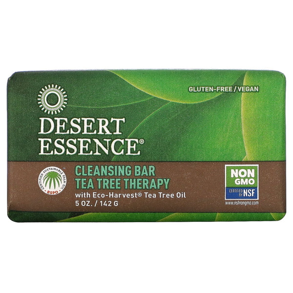 Desert Essence, Cleansing Bar Tea Tree Therapy, 5 oz (142 g) - The Supplement Shop