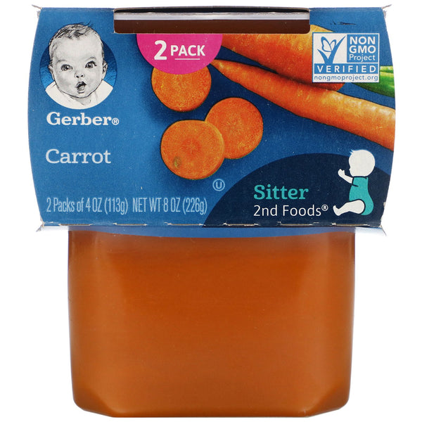 Gerber, Carrot, 2 Pack, 4 oz (113 g) Each - The Supplement Shop