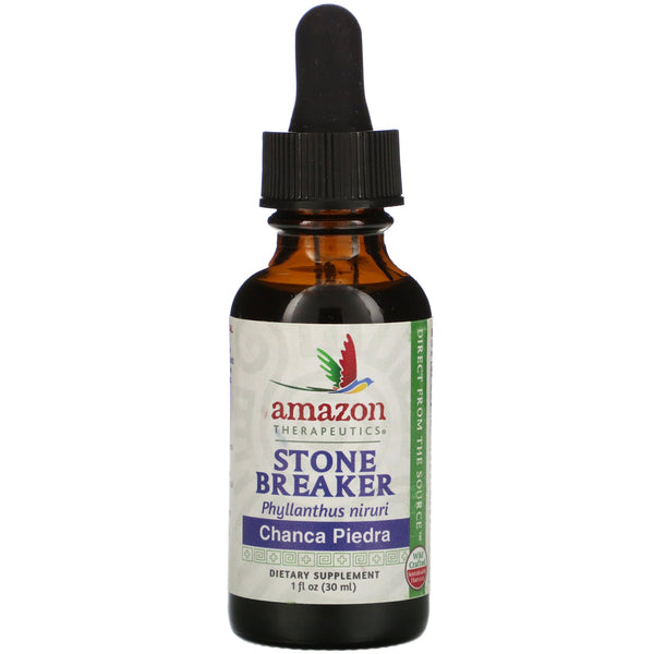 Amazon Therapeutics, Stone Breaker, Chanca Piedra, 1 oz (30 ml) - The Supplement Shop