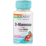 Solaray, D-Mannose with CranActin, Urinary Tract Health, 60 VegCaps - The Supplement Shop