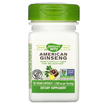Nature's Way, American Ginseng, 1,100 mg, 50 Vegan Capsules