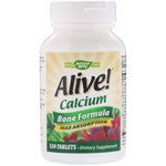 Nature's Way, Alive!, Calcium, Bone Formula, 1,300 mg, 120 Tablets - The Supplement Shop