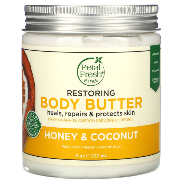 Petal Fresh, Restoring Body Butter, Honey & Coconut, 8 oz (237 ml) - The Supplement Shop