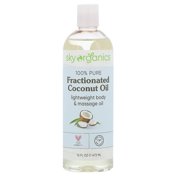 Sky Organics, 100% Pure Fractionated Coconut Oil, 16 fl oz (473 ml) - The Supplement Shop