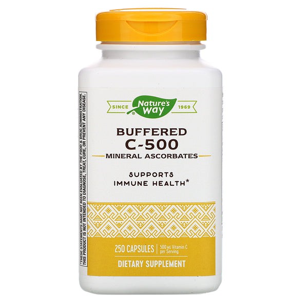 Nature's Way, Buffered C-500, 500 mg, 250 Capsules - The Supplement Shop