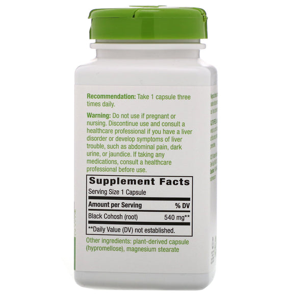 Nature's Way, Black Cohosh Root, 540 mg, 180 Vegan Capsules - The Supplement Shop