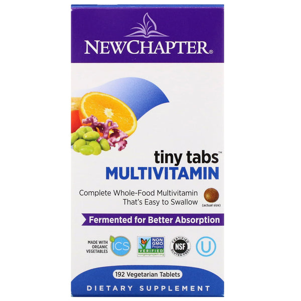 New Chapter, Multivitamin Tiny Tabs, Complete Whole-Food Multivitamin, 192 Vegetarian Tablets - The Supplement Shop