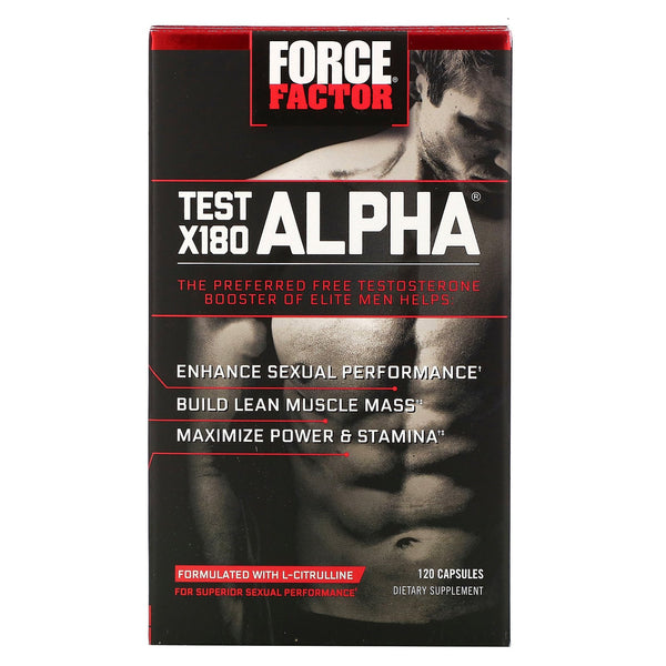 Force Factor, Test X180 Alpha, Testosterone Booster, 120 Capsules - The Supplement Shop