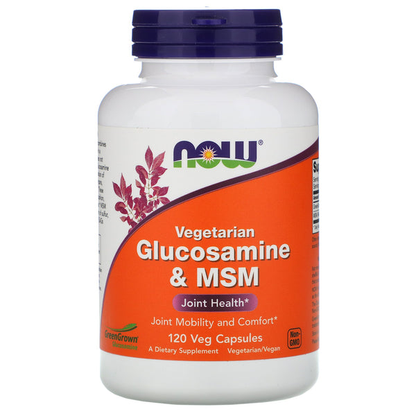 Now Foods, Vegetarian Glucosamine & MSM, 120 Veg Capsules - The Supplement Shop