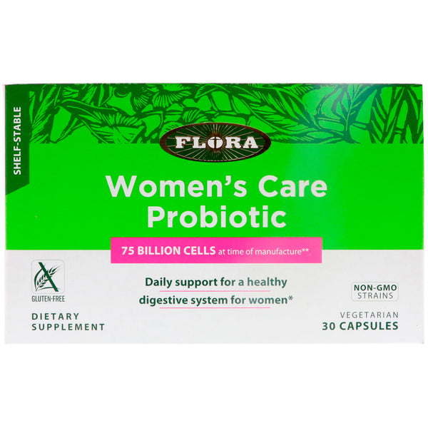 Flora, Women's Care Probiotic, Shelf-Stable, 30 Capsules - The Supplement Shop