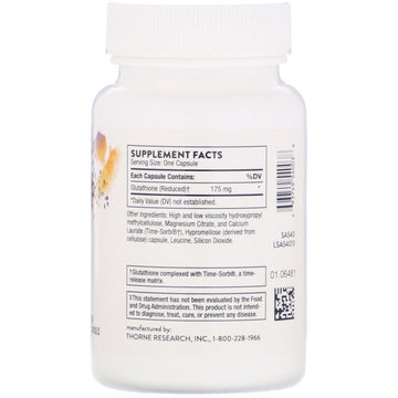 Thorne, Glutathione-SR, 60 Capsules (175 mg per Capsule)
