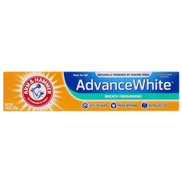 Arm & Hammer, AdvanceWhite, Breath Freshening Toothpaste, Winter Mint, 6.0 oz (170 g) - The Supplement Shop