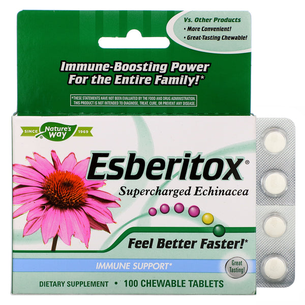 Nature's Way, Esberitox, Supercharged Echinacea, 100 Chewable Tablets - The Supplement Shop