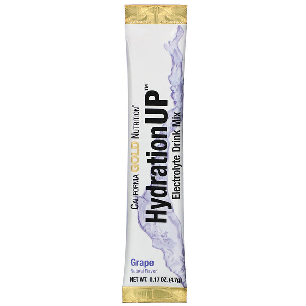 California Gold Nutrition, HydrationUP, Electrolyte Drink Mix, Grape, 20 Packets, 0.17 oz (4.7 g) Each