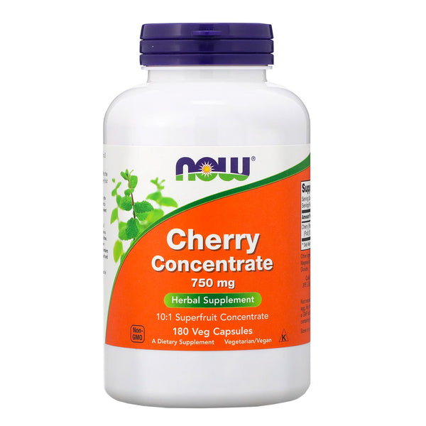 Now Foods, Cherry Concentrate, 750 mg, 180 Veg Capsules - The Supplement Shop