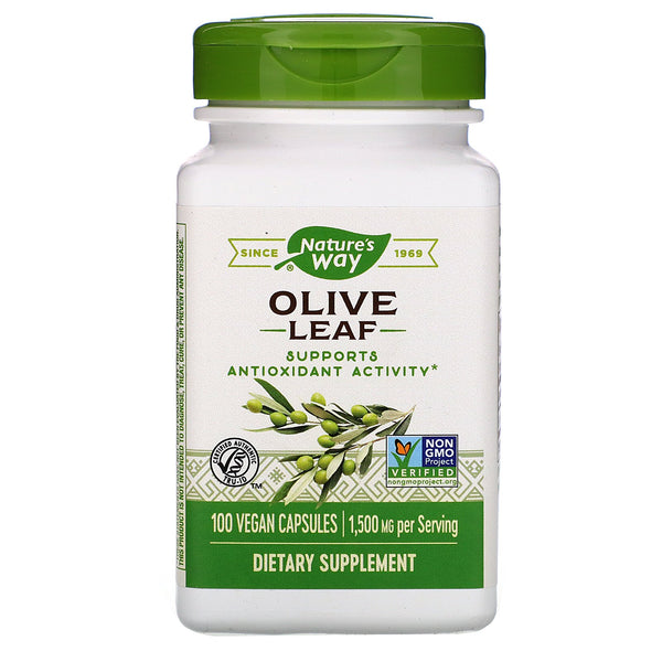 Nature's Way, Olive Leaf, 1,500 mg, 100 Vegan Capsules - The Supplement Shop