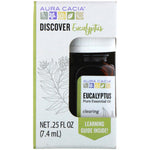 Aura Cacia, Discover Eucalyptus, Pure Essential Oil, .25 fl oz (7.4 ml) - The Supplement Shop