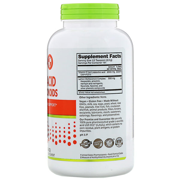 NutriBiotic, Immunity, Ascorbic Acid with Bioflavonoids, Crystalline Powder, 16 oz (454 g) - The Supplement Shop