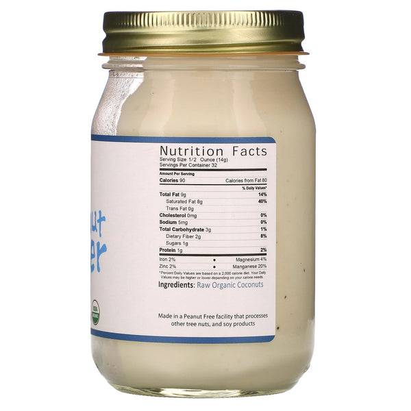 Jiva Organics, Raw Coconut Butter, 16 oz (456 g) - The Supplement Shop