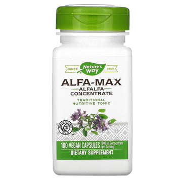 Nature's Way, Alfa-Max, Alfalfa Concentrate, 840 mg, 100 Vegan Capsules