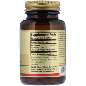 Solgar, Megasorb CoQ-10, 100 mg, 60 Softgels