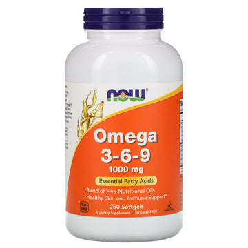 Now Foods, Omega 3-6-9, 1,000 mg, 250 Softgels