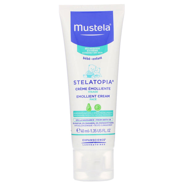 Mustela, Baby, Stelatopia Emollient Face Cream, 1.35 fl oz (40 ml) - The Supplement Shop