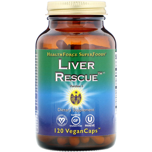HealthForce Superfoods, Liver Rescue, Version 6, 120 Vegan Caps - The Supplement Shop