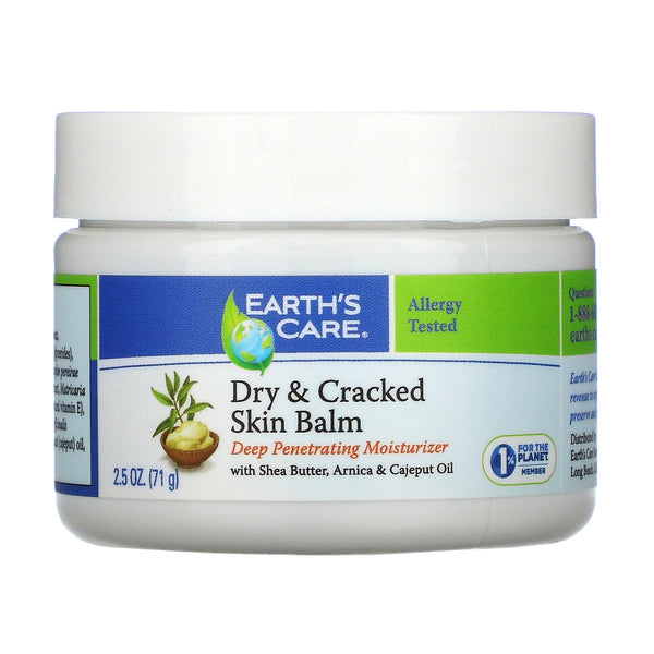 Earth's Care, Dry & Cracked Skin Balm, with Shea Butter, Arnica & Cajeput Oil, 2.5 oz (71 g) - The Supplement Shop