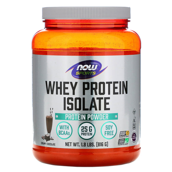 Now Foods, Sports, Whey Protein Isolate, Creamy Chocolate, 1.8 lbs (816 g) - The Supplement Shop