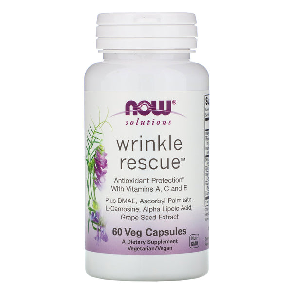 Now Foods, Solutions, Wrinkle Rescue, 60 Veg Capsules - The Supplement Shop