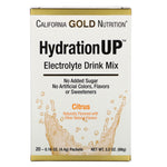 California Gold Nutrition, HydrationUP, Electrolyte Drink Mix, Citrus, 20 Packets, 0.16 oz (4.4 g) Each