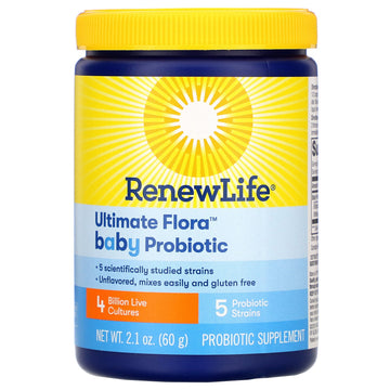 Renew Life, Ultimate Flora, Baby Probiotic, 4 Billion Live Cultures, 2.1 oz (60 g)
