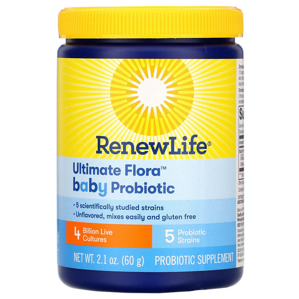 Renew Life, Ultimate Flora, Baby Probiotic, 4 Billion Live Cultures, 2.1 oz (60 g) - The Supplement Shop