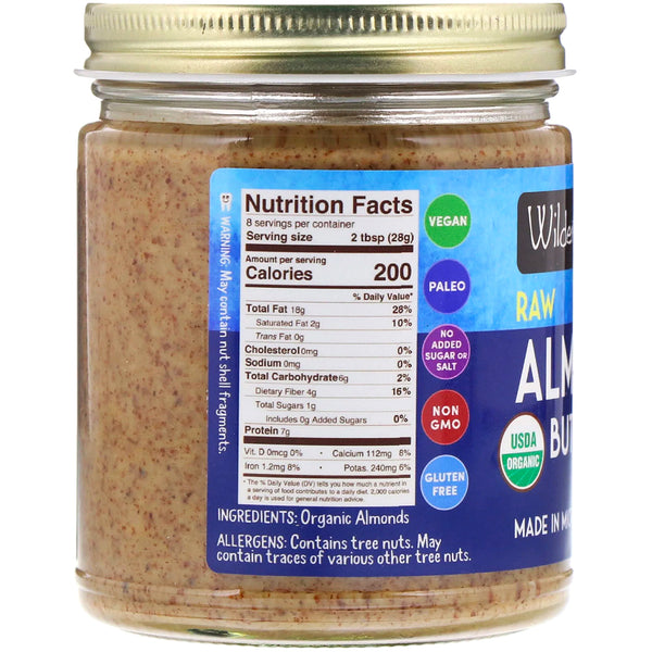 Wilderness Poets, Organic Raw Almond Butter, 8 oz (227 g) - The Supplement Shop