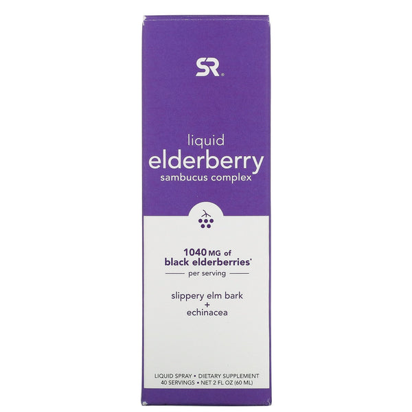 Sports Research, Liquid Elderberry Sambucus Complex Spray, 1,040 mg, 2 fl oz (60 ml) - The Supplement Shop