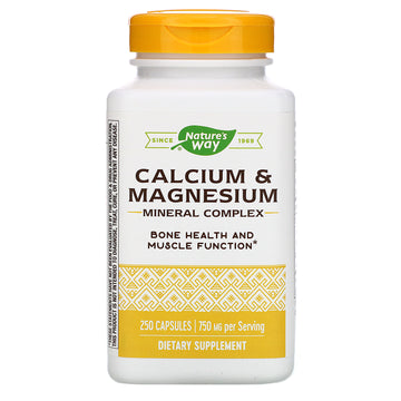 Nature's Way, Calcium & Magnesium Mineral Complex, 750 mg, 250 Capsules