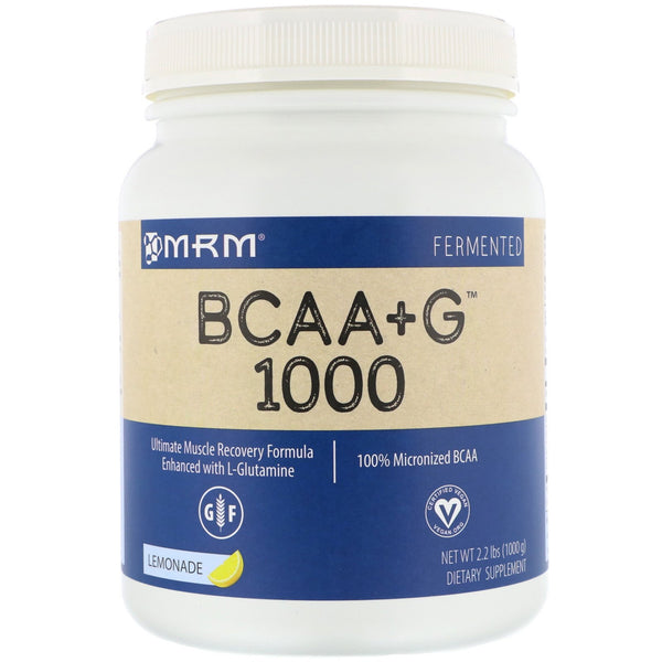MRM, BCAA+G 1000, Lemonade, 2.2 lbs (1000 g) - The Supplement Shop