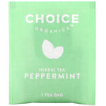 Choice Organic Teas, Herbal Tea, Peppermint, 16 Tea Bags, .60 oz (17 g) - The Supplement Shop
