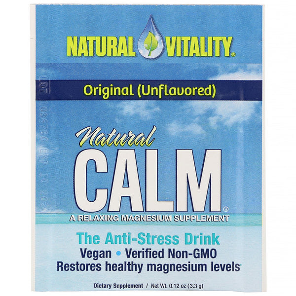 Natural Vitality, Natural Calm, The Anti-Stress Drink, Original, 30 Single-Serving Packs, 0.12 oz (3.3 g) Each - The Supplement Shop