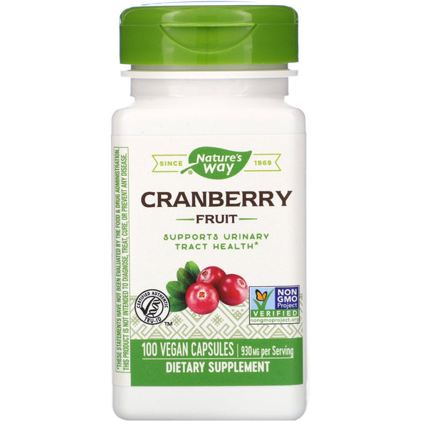 Nature's Way, Cranberry Fruit, 930 mg, 100 Vegan Capsules - The Supplement Shop