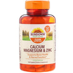 Sundown Naturals, Calcium Magnesium & Zinc, 100 Caplets - The Supplement Shop