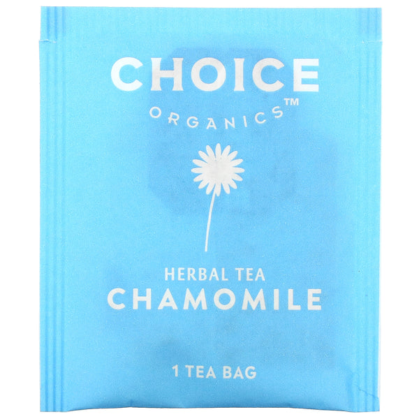 Choice Organic Teas, Herbal Tea, Chamomile, Caffeine-Free, 16 Tea Bags, .50 oz (14 g) - The Supplement Shop