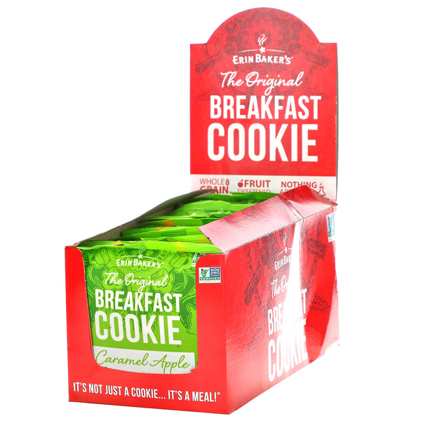 Erin Baker's, The Original Breakfast Cookie, Caramel Apple, 12 Cookies, 3 oz (85 g) Each - The Supplement Shop