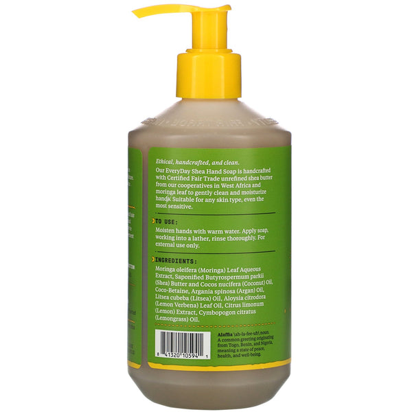 Alaffia, Everyday Shea, Hand Soap, Lemon Verbena, 12 fl oz (354 ml) - The Supplement Shop