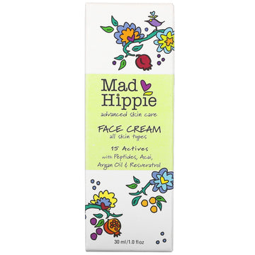 Mad Hippie Skin Care Products, Face Cream, 15 Actives, 1.0 fl oz (30 ml)
