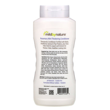 Mild By Nature, Thickening Conditioner, B-Complex & Biotin, Rosemary Mint, 16 fl oz (473 ml)