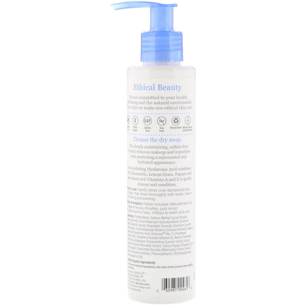 Derma E, Hydrating Gentle Cleanser, Hyaluronic Acid, 6 fl oz (175 ml) - The Supplement Shop